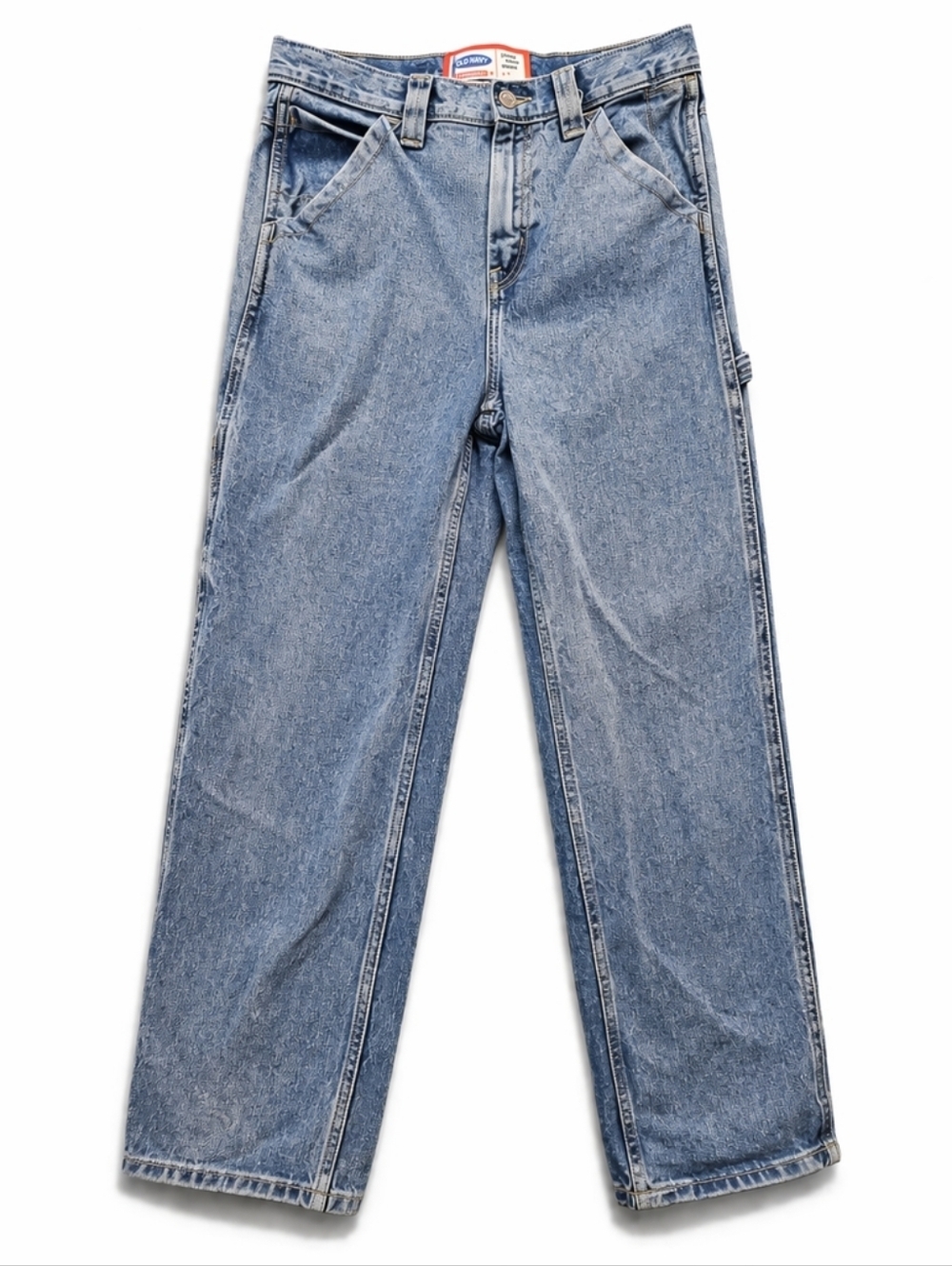Vintage Old Navy Painter Carpenter Jeans Boys 14 Adjustable Waist Denim 90s